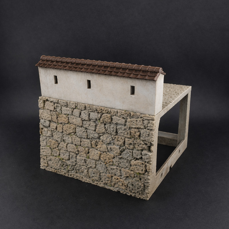 Japanese Samurai Castle Straght  Wall Section  28mm Terrain  Wargaming Scenery