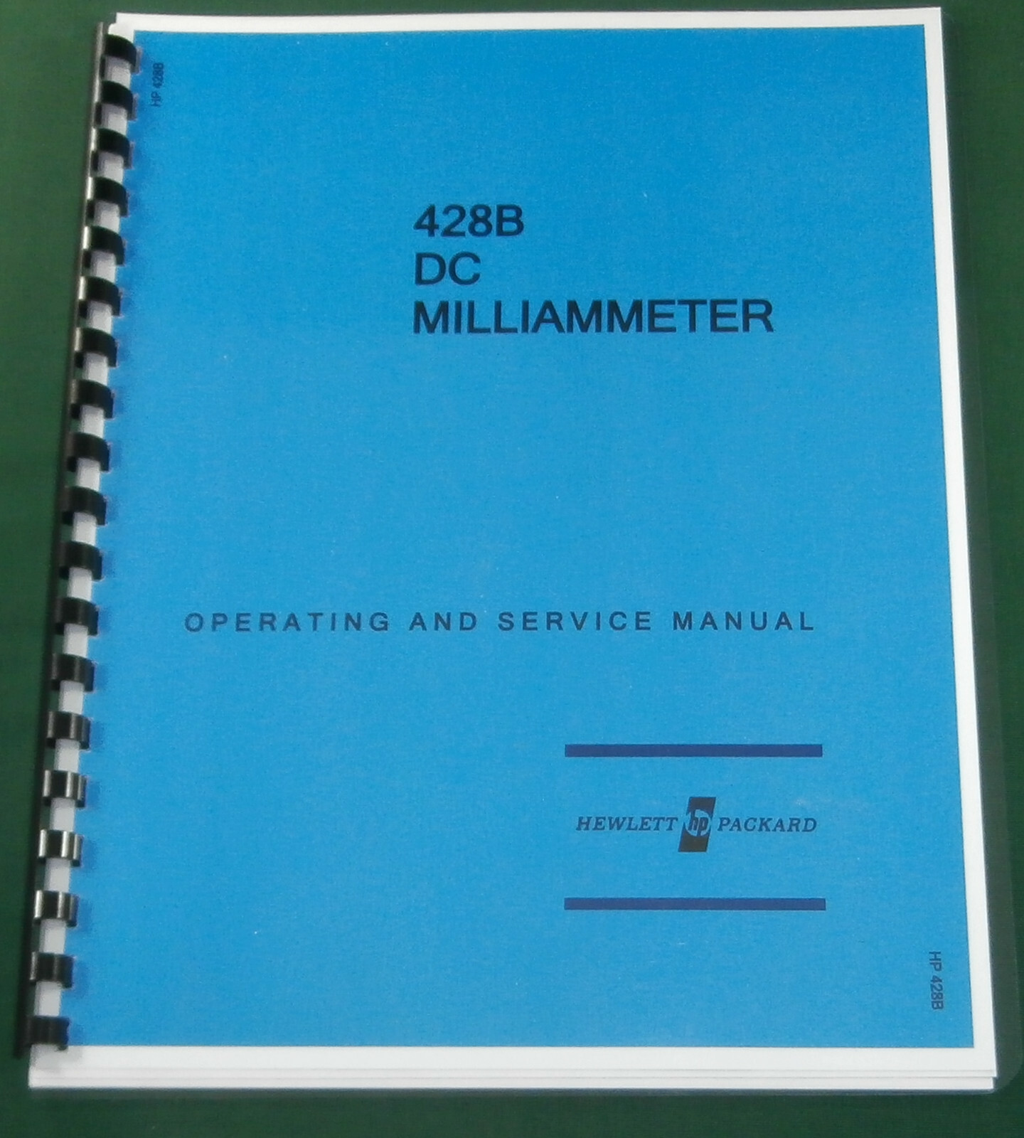 HP 428B Service & Operation Manual: w/ 11"X17" Schematic & Protective Covers