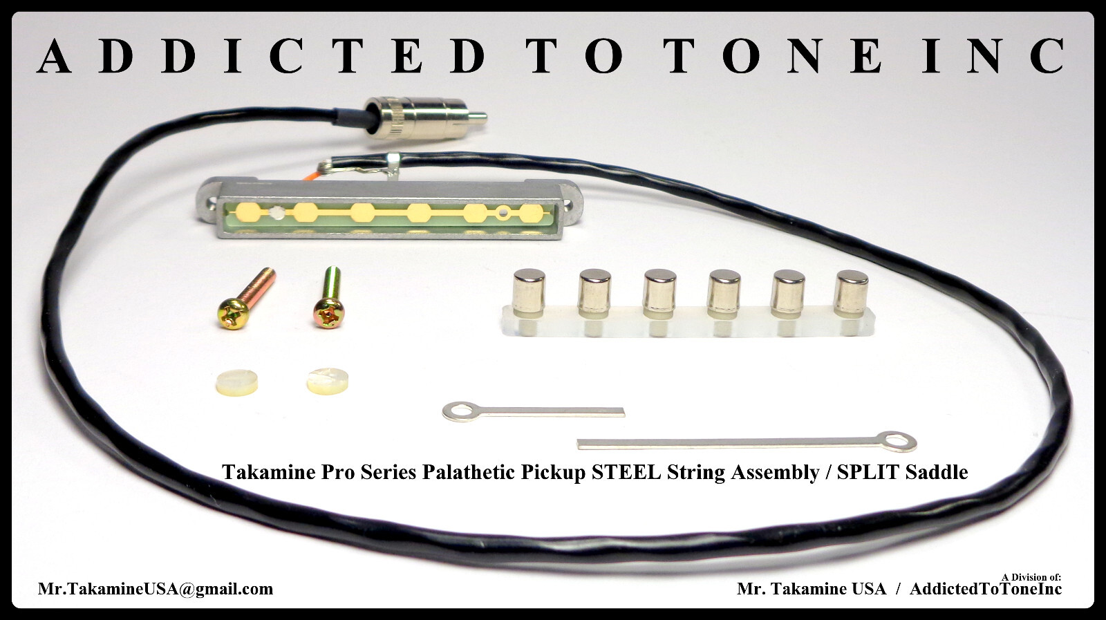 Takamine PRO SERIES Palathetic STEEL String Pickup Assembly / SPLIT Saddle / OEM