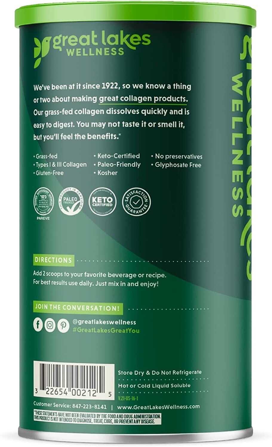Great Lakes Collagen Hydrolysate 454gr - 3 Pack