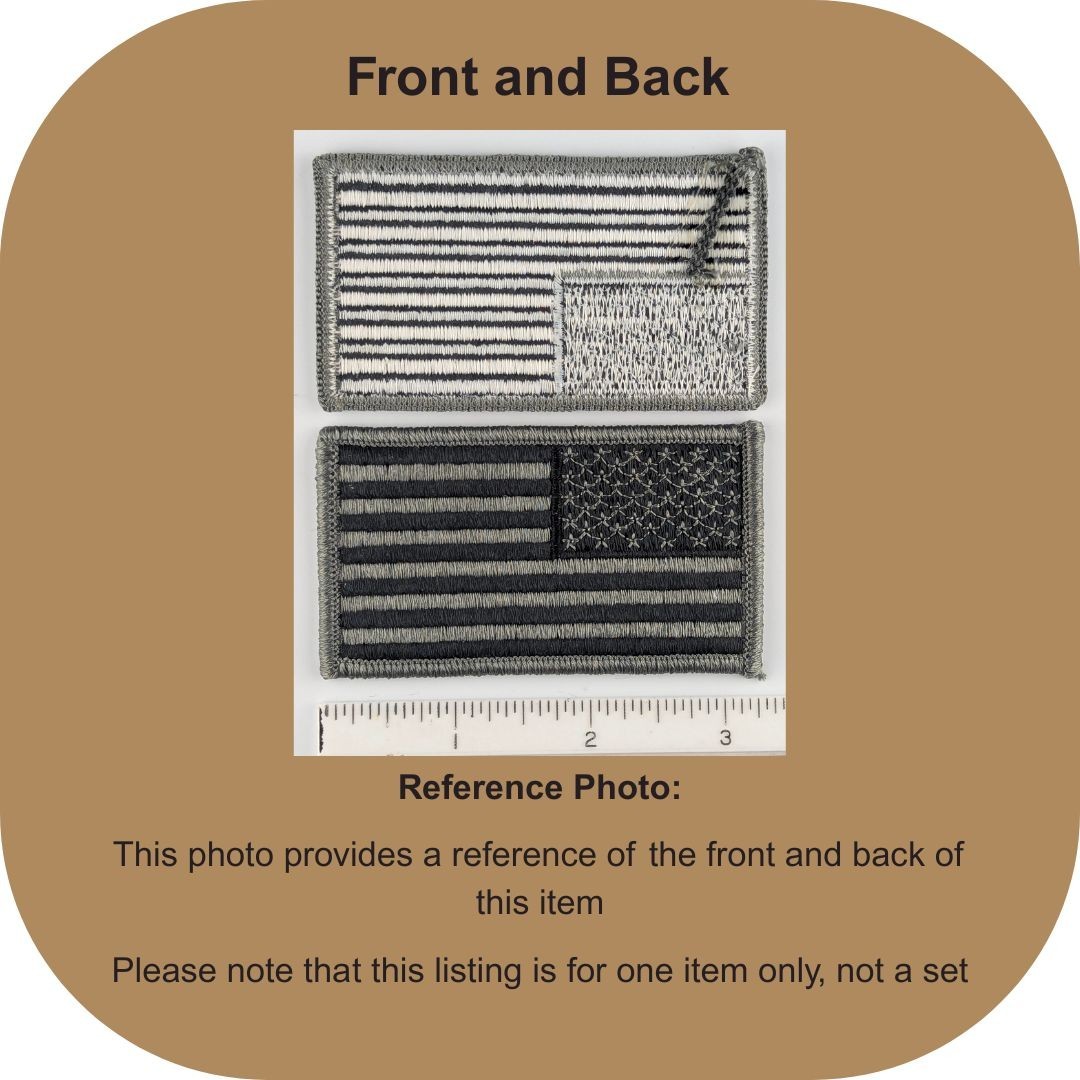 Reverse American Flag Patch - Subdued UCP/ACU Foliage Green - Sew-On Patch