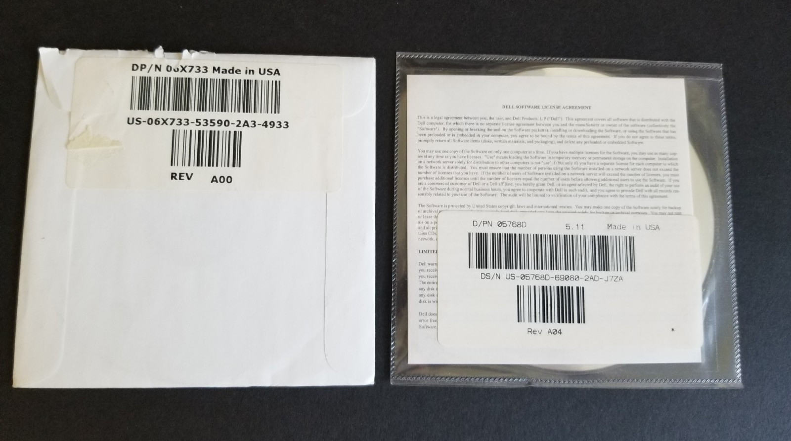 Vintage - 2 CDs - Dell Re-installing Software, Driver & Utilities
