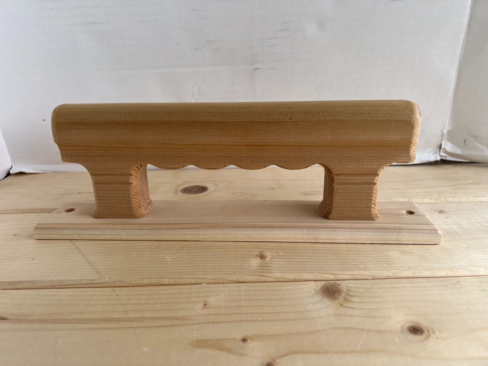 Cedar Wood Sauna Door Handle – XL 13.5" – Handmade – Unfinished – Rustic Look