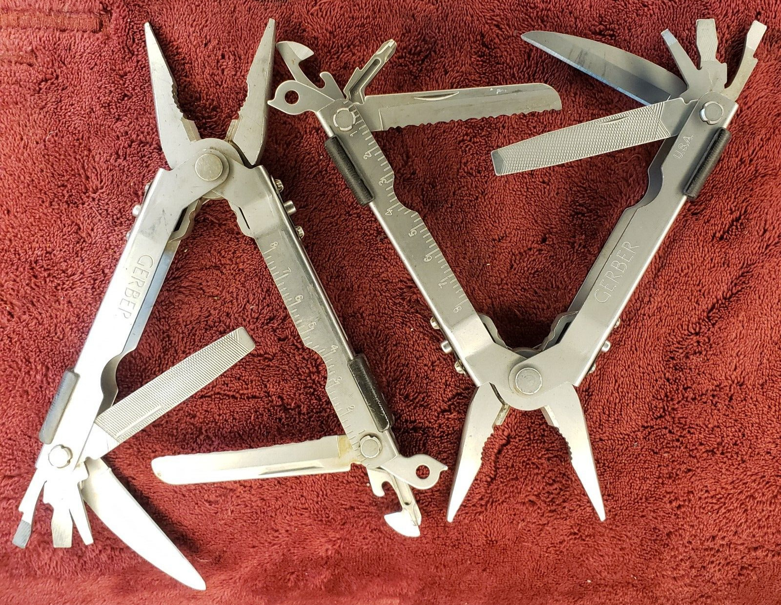 🔪 Lot 2 Gerber Multi Tool MP600 multiplier, drop point blade read