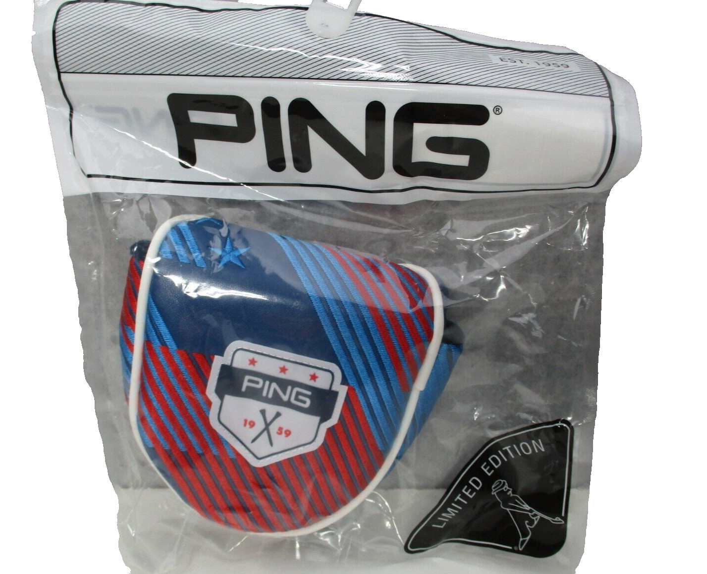 Ping Limited Edition USA Red White Blue Golf Mallet Putter Head Cover