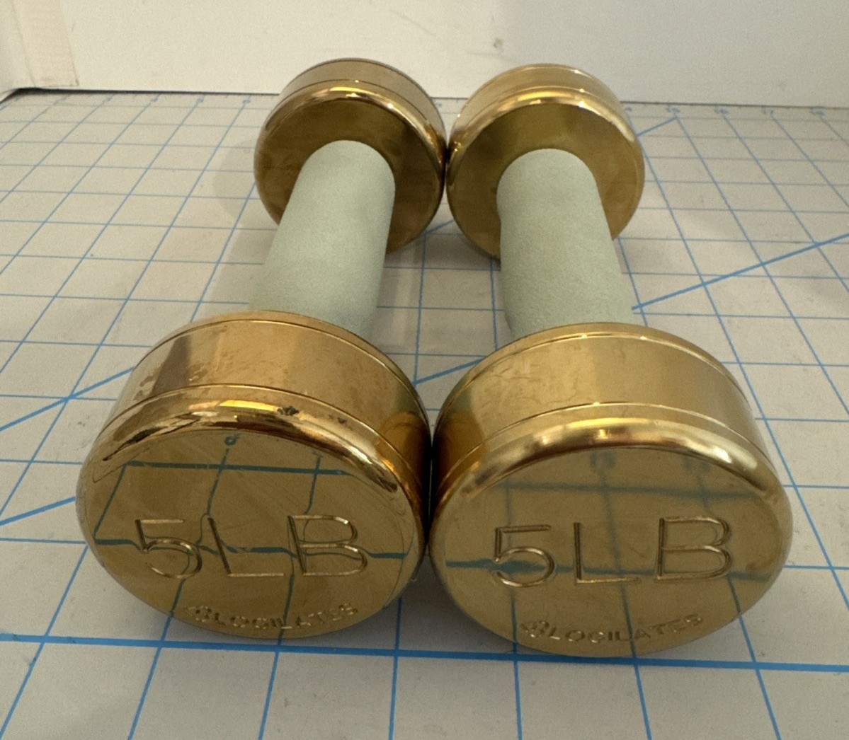 2 Blogilates Dumbbell Gold Set 5lb Jelly Weights Discontinued Hard to Find Rare