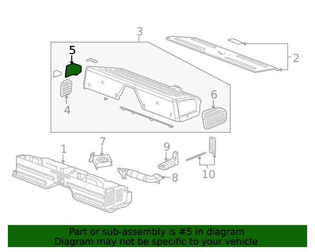Genuine GM Drive Motor Battery Compartment Air Conditioning Case Cover 21996581