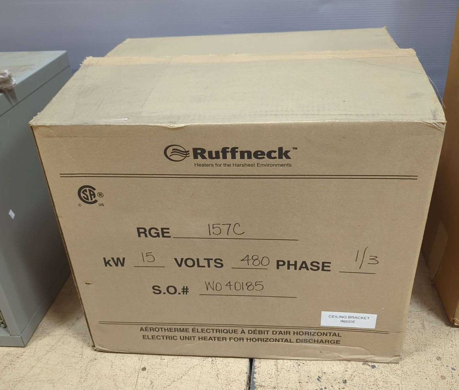 Ruffneck Regular Duty Electric Unit Heater, Model RGE157C