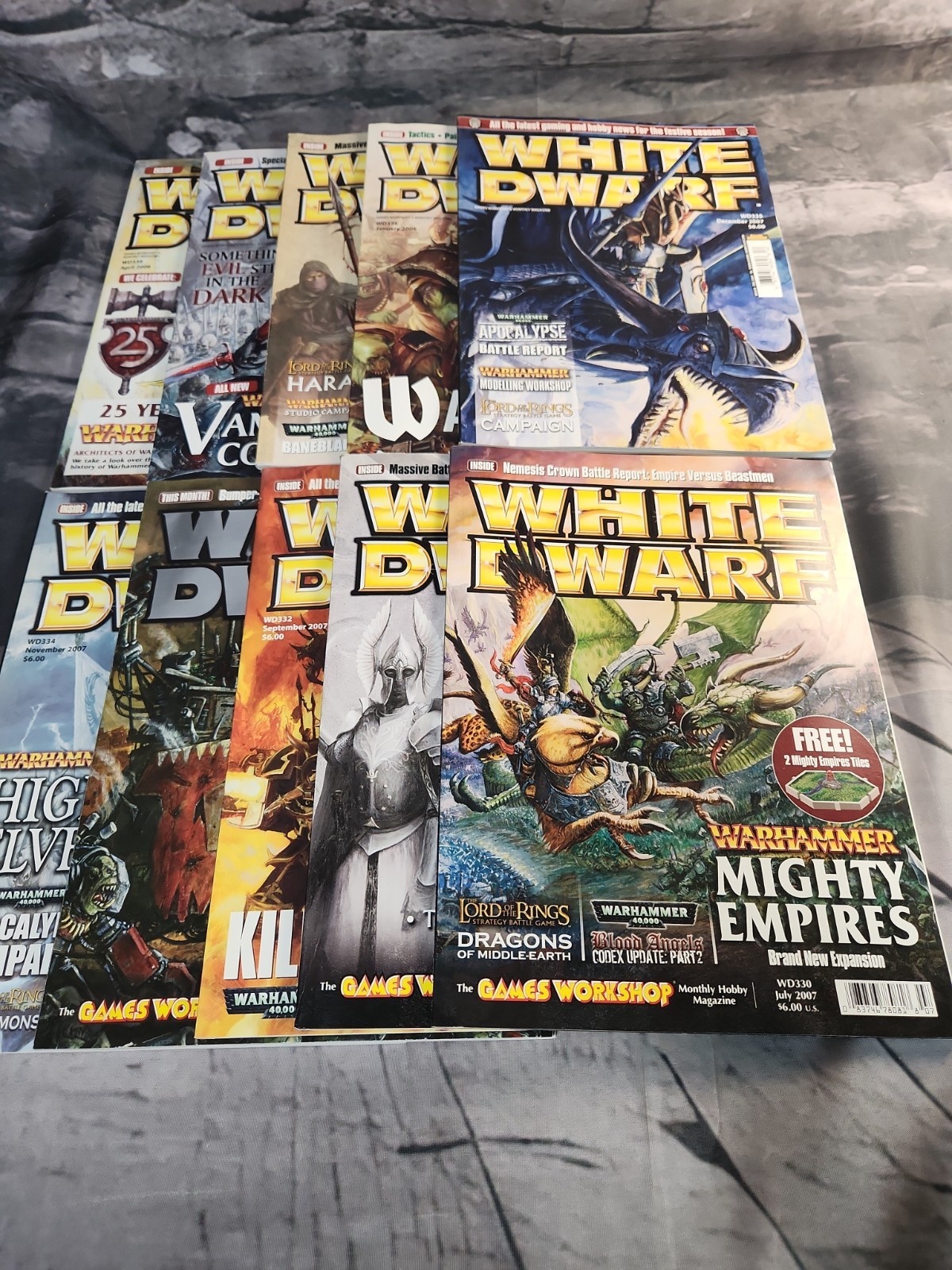 White Dwarf Magazine Lot Issues 330-339