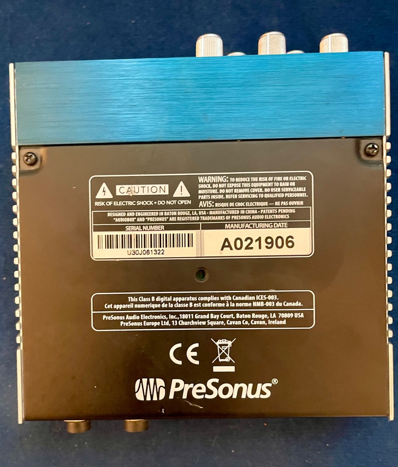 Presonus Audiobox USB 96 Audio/Midi Interface In Good Working Condition
