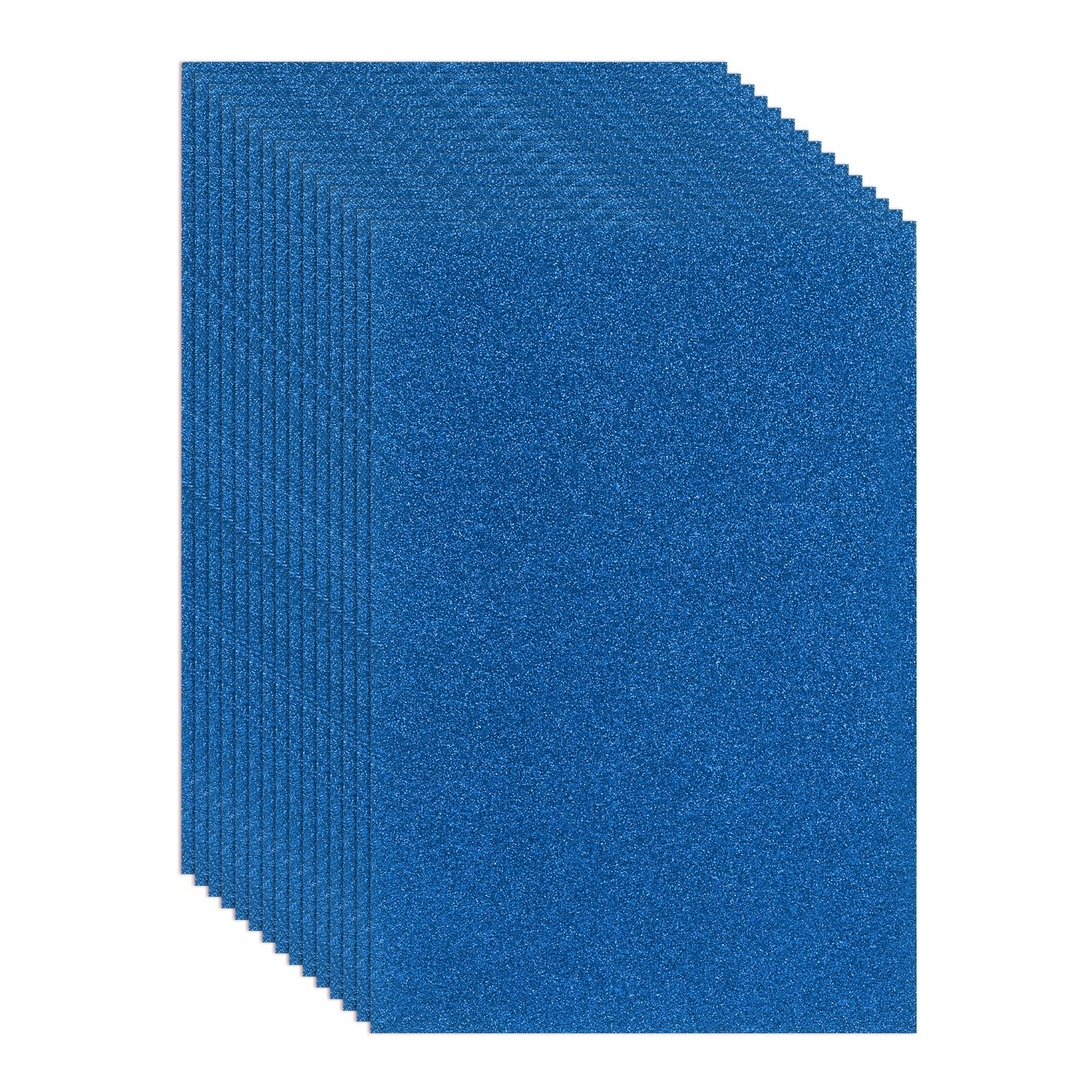 15Pcs EVA Glitter Foam Sheet, Glitter Foam Sheet Sparkle Foam Paper, Dark Blue