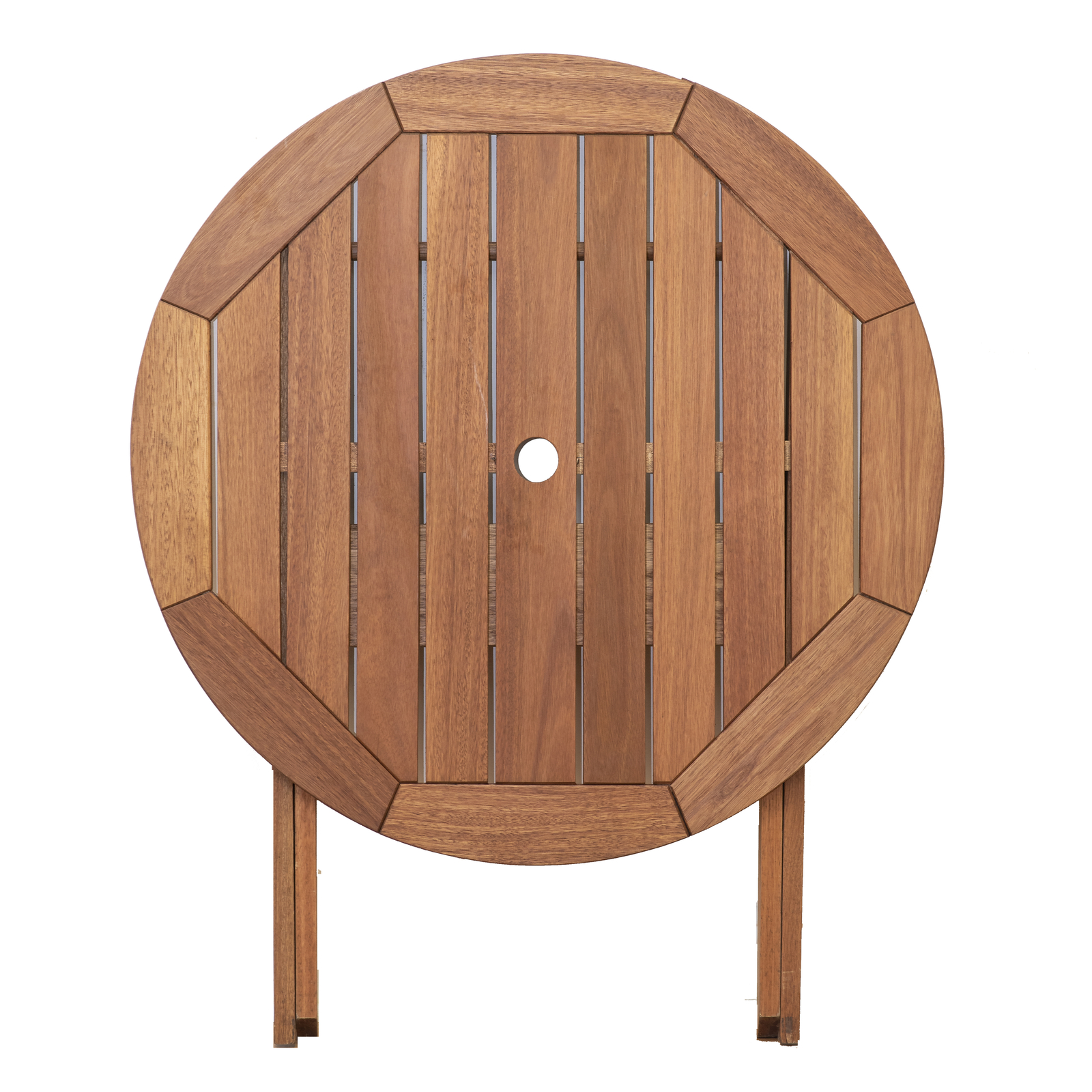 Amazonia Durbuy 3-Piece Outdoor Dining Set | Eucalyptus | White Chairs