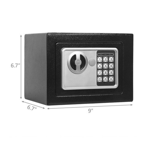 New Small Black Digital Electronic Safe Box Keypad Lock Home Office Hotel Gun