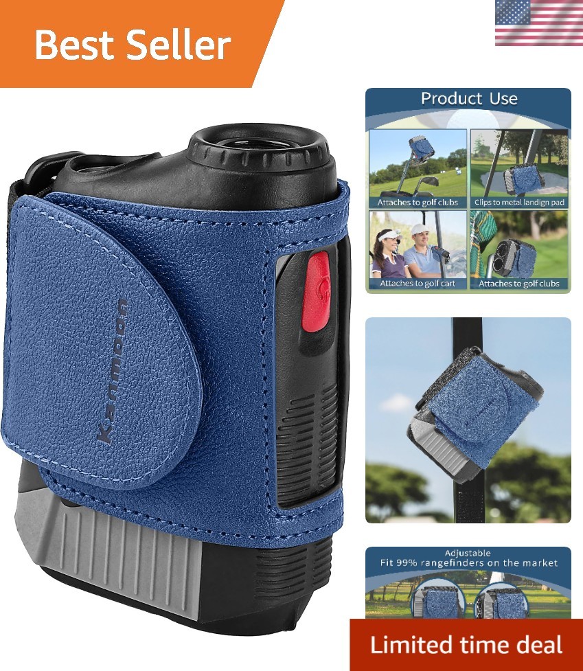 Adjustable Magnetic Strap for Golf Rangefinders - Durable Leather, Strong Hold