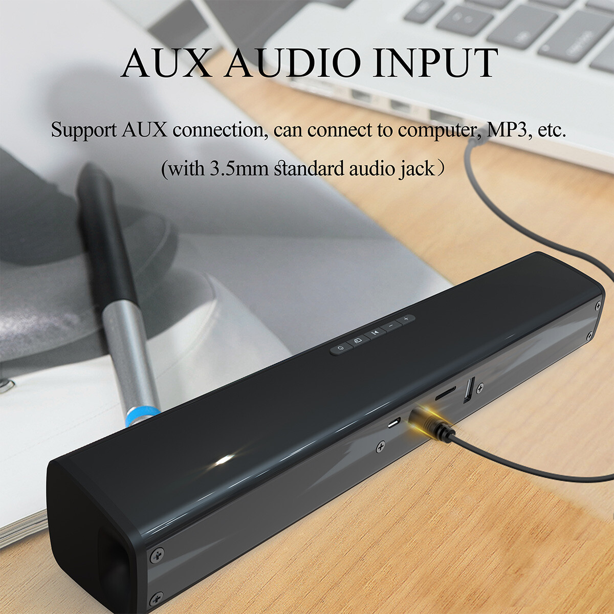 BS-28A Home Theater Audio 10W Sound Bar Bluetooth Speaker Long Stereo TF/AUX/FM