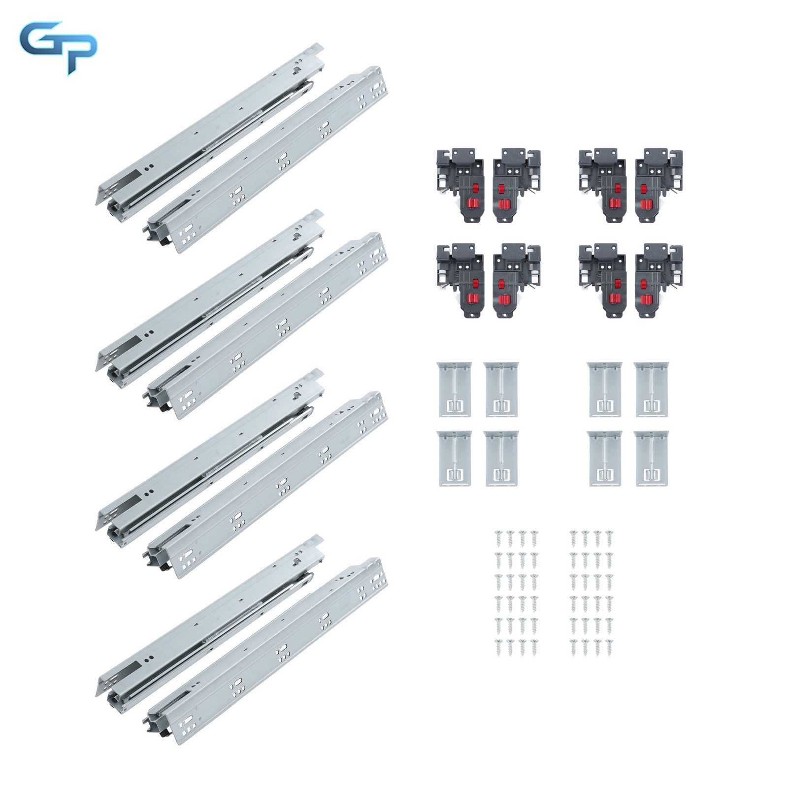 Full Extension Undermount Drawer Slides 18 Inch Soft Close Concealed
