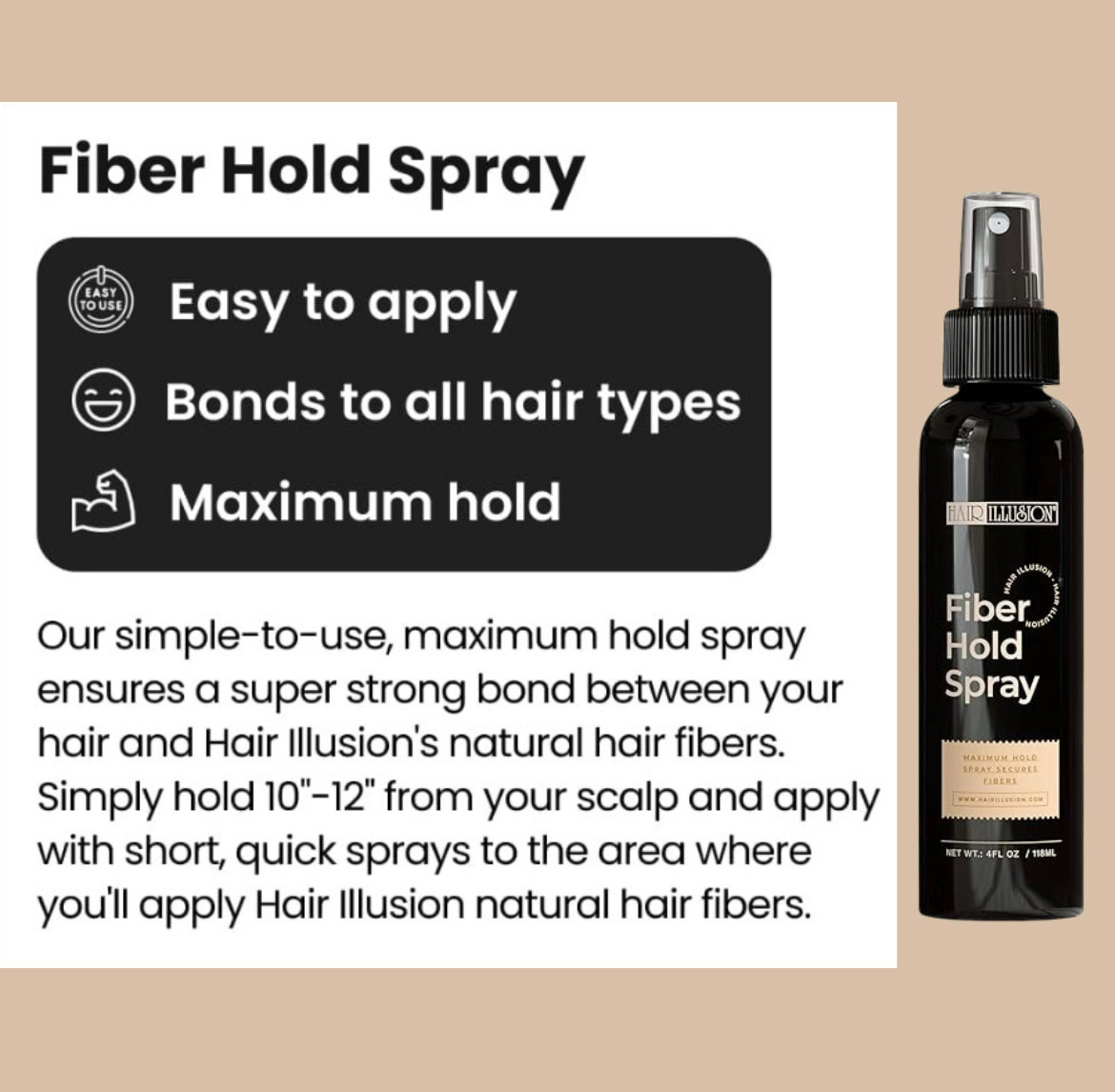 Hair Illusion Fiber Hold Spray Bundle Open Box Authentic