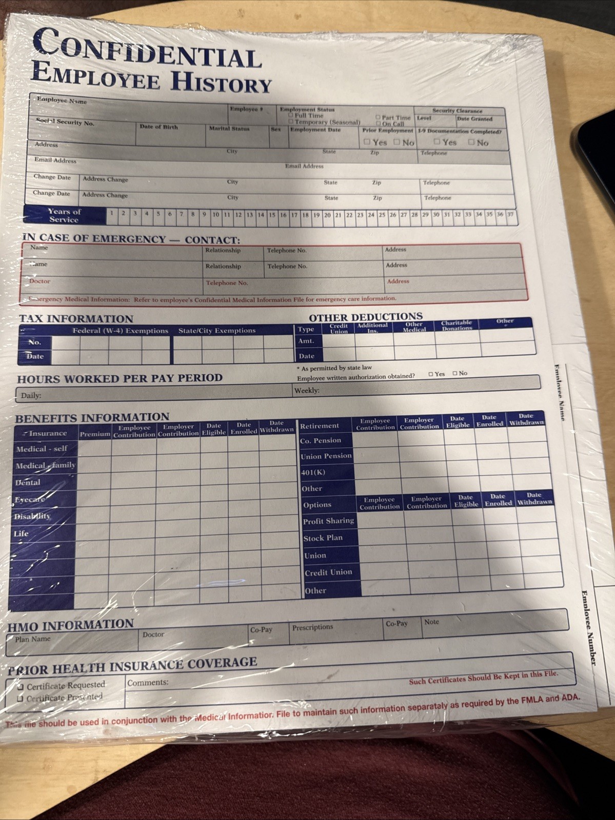 Confidential Employee Record Folders 25 Pack 9 X 11 Secure Storage for Data