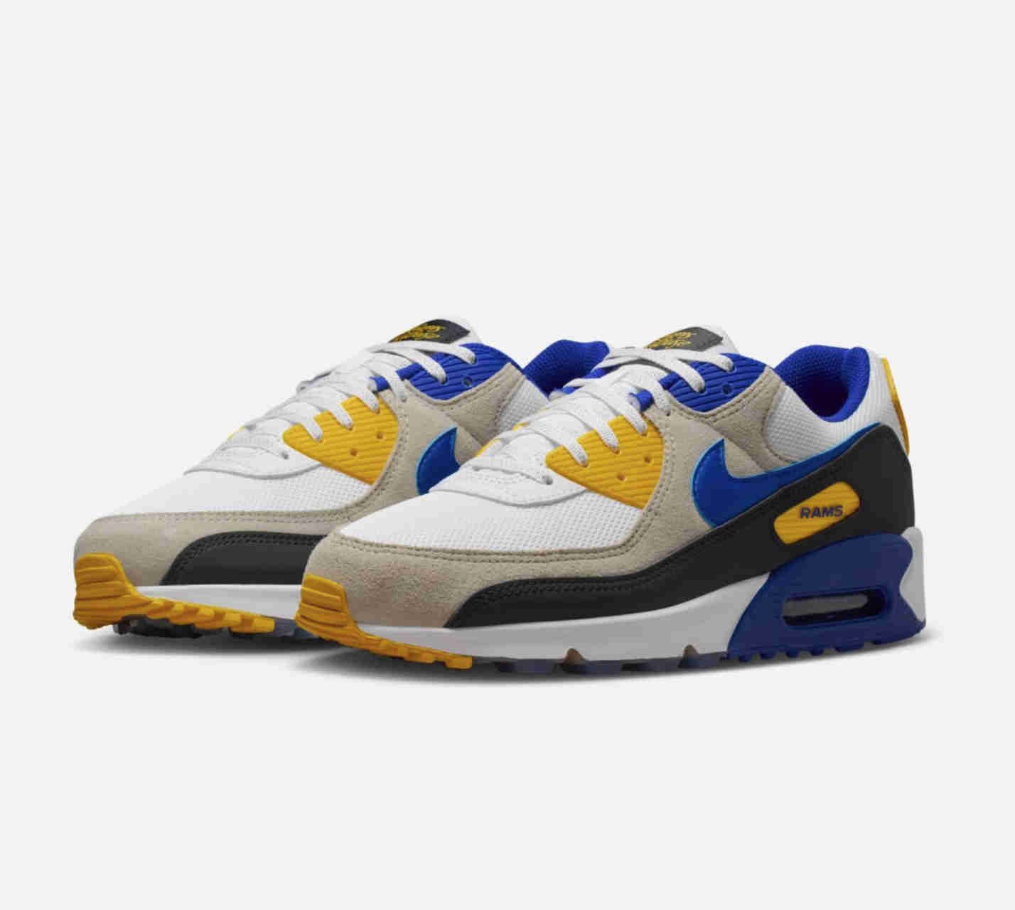Nike Air Max 90 Los Angeles Rams II7587-100 Men Size