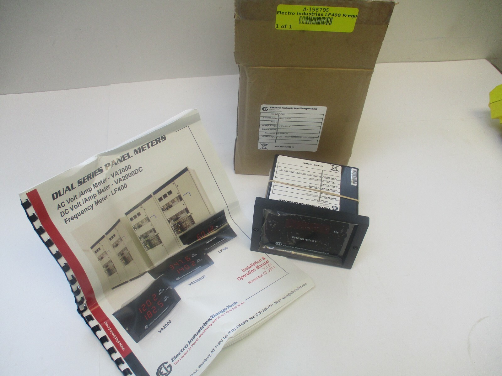New Electro Industries Gauge Tech LF400 Digital Frequency Panel Meter Monitor