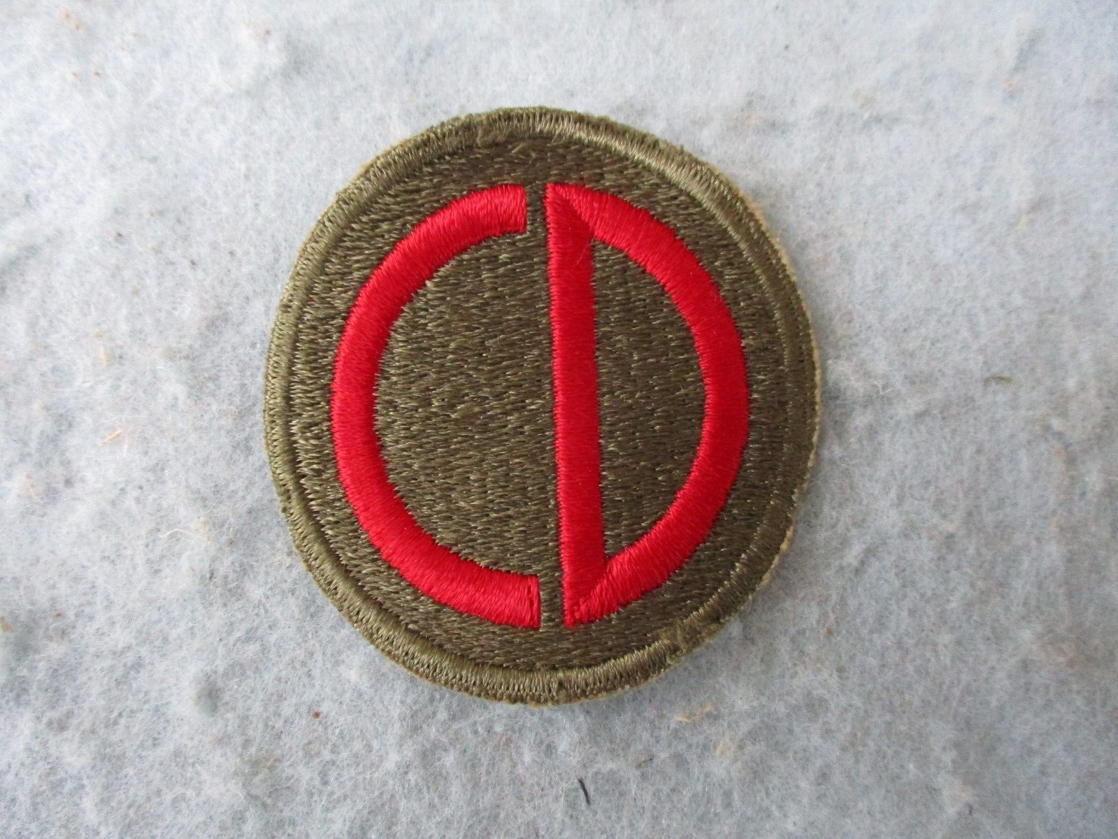 WWII US Army Patch 85th Division Custer White Back Variation Italy Theater WW2
