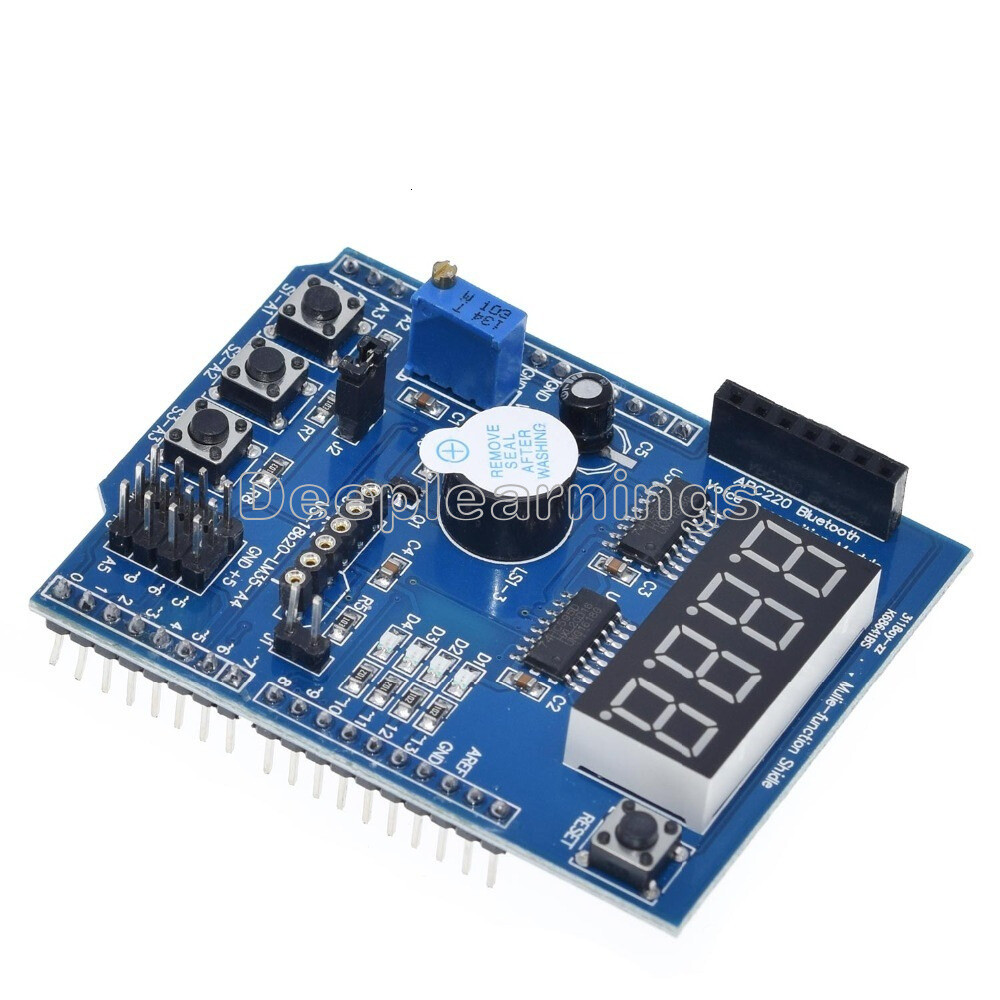 Multi-Function Shield with Buzzer LM35 4LED for Arduino R3 Lenardo Mega2560