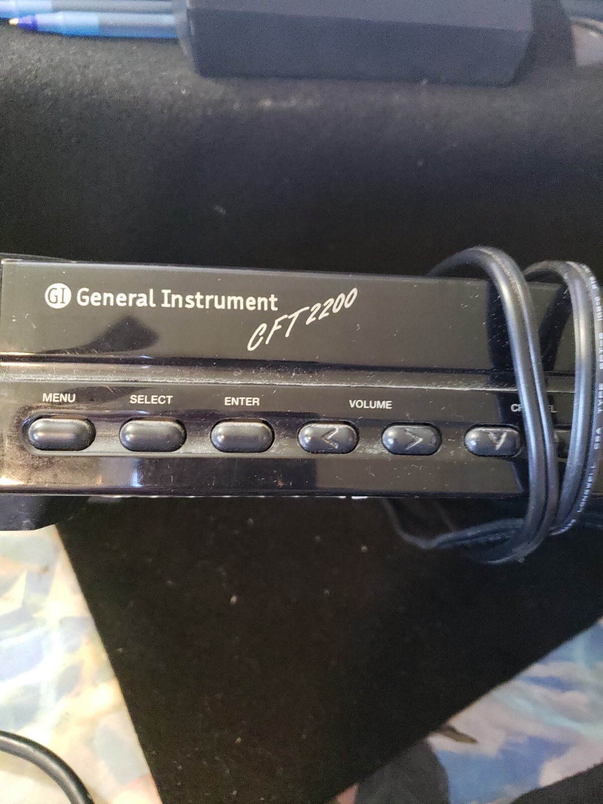 General Instrument CFT2200 Black Box Cable TV Converter Cable Box Only No remote