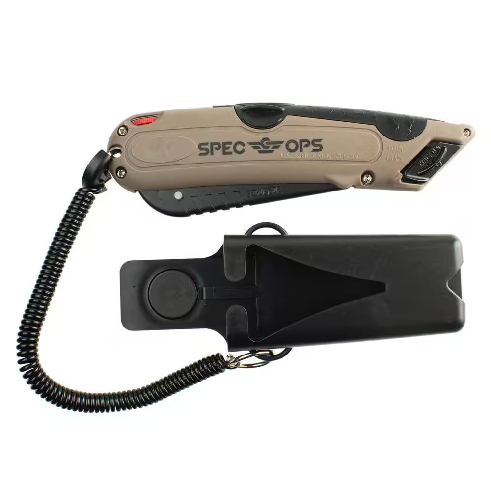 Safety Knife Box Cutter, Includes Holster & Lanyard