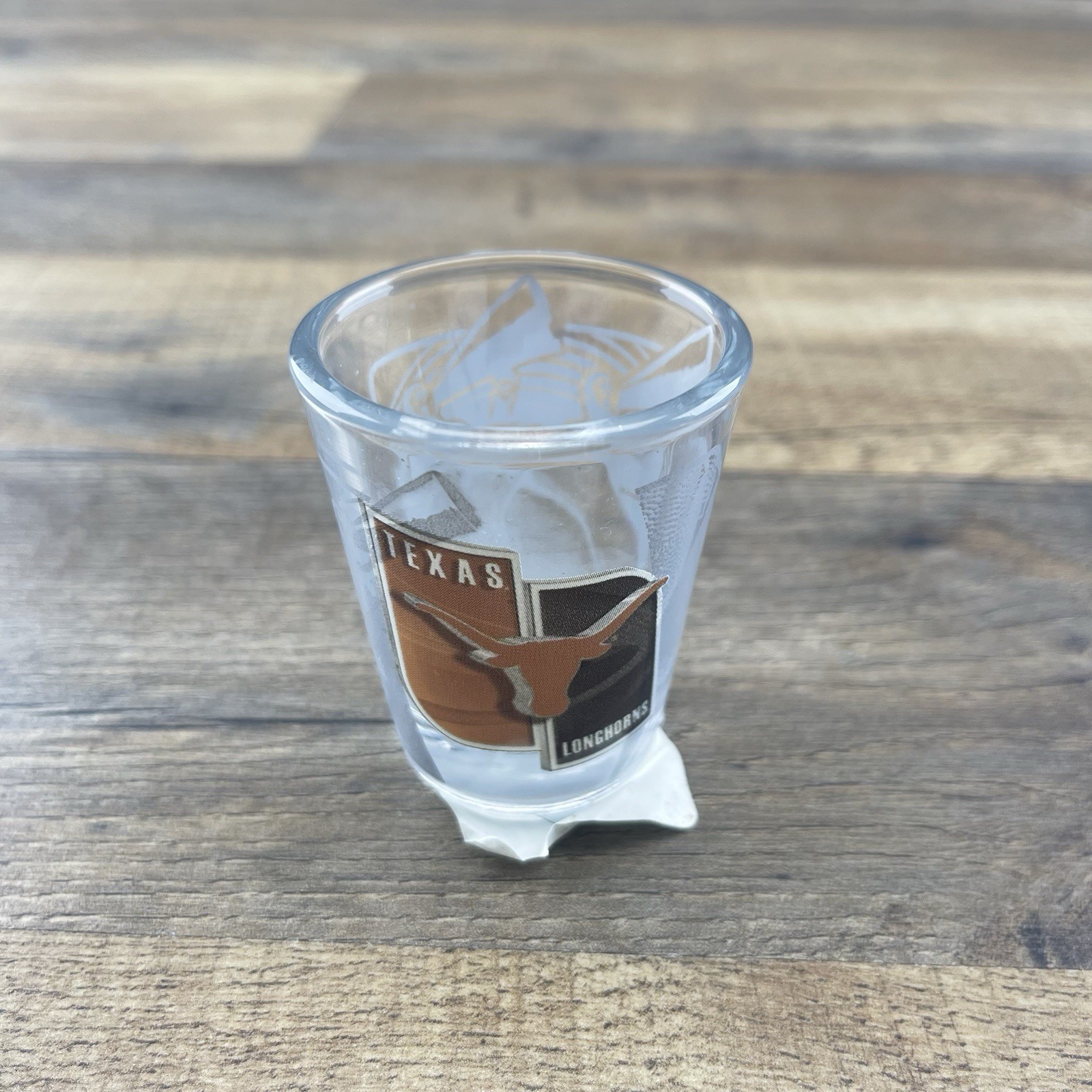 NCAA Texas University Longhorns Clear Glass Enhanced Licensed Shot Glass