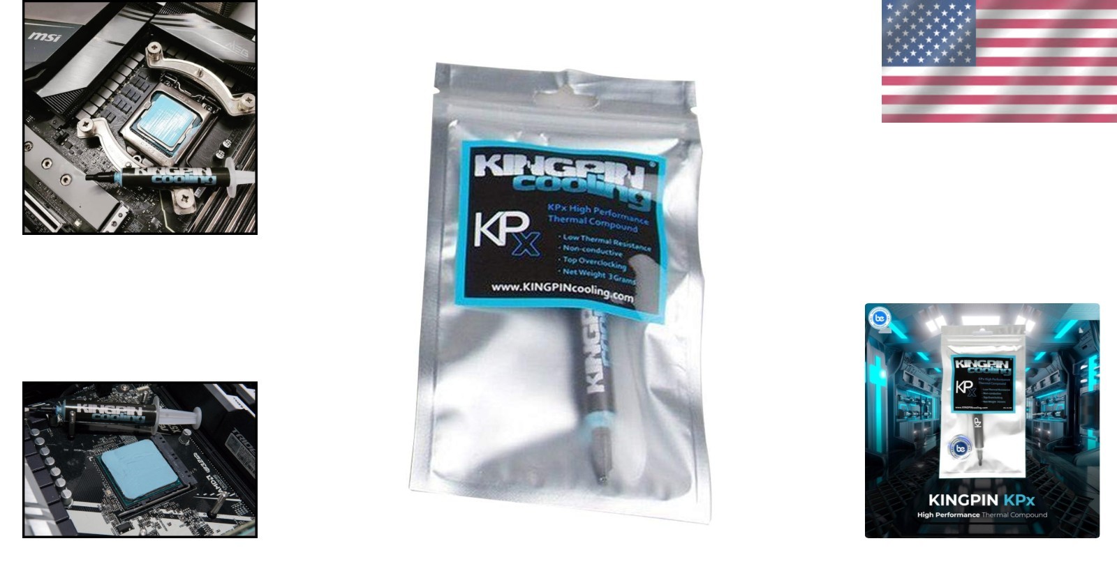 KPx 3G High-Performance Thermal Compound - Non-Conductive and Low Resistance