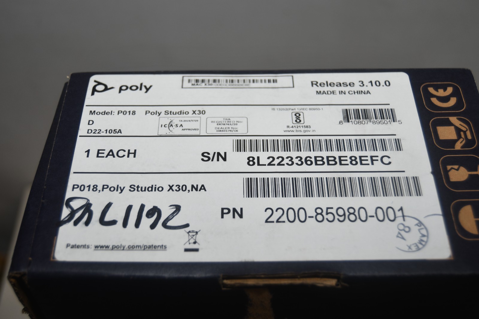 ^ Poly Studio X30 Video Conference Bar (No Controller) #X8413