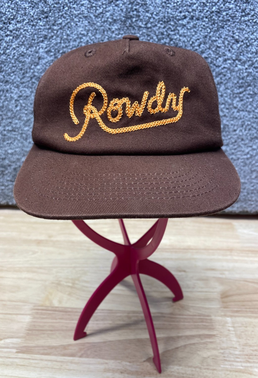 River Road Clothing Fishing Hat Youth ROWDY Snapback Hat Cap Brown Stash It Pckt