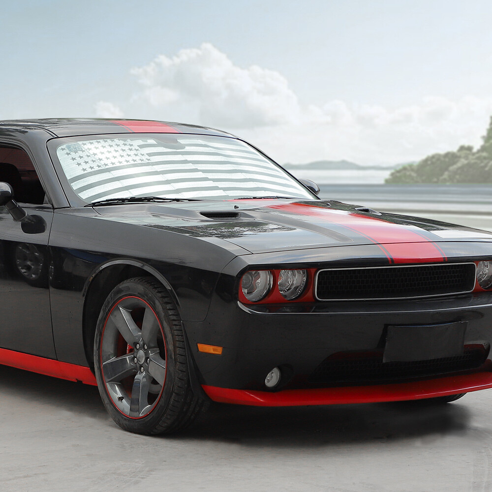 Folding Front Windshield Sunshade Heat Protect Cover for Dodge Challenger 2009+