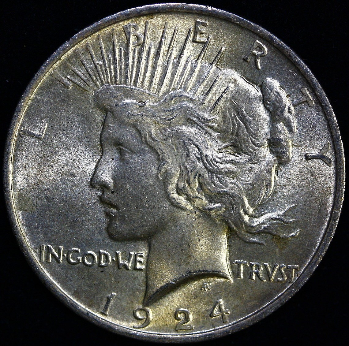 1924-P 90% Silver Peace Dollar BU Condition. #W3