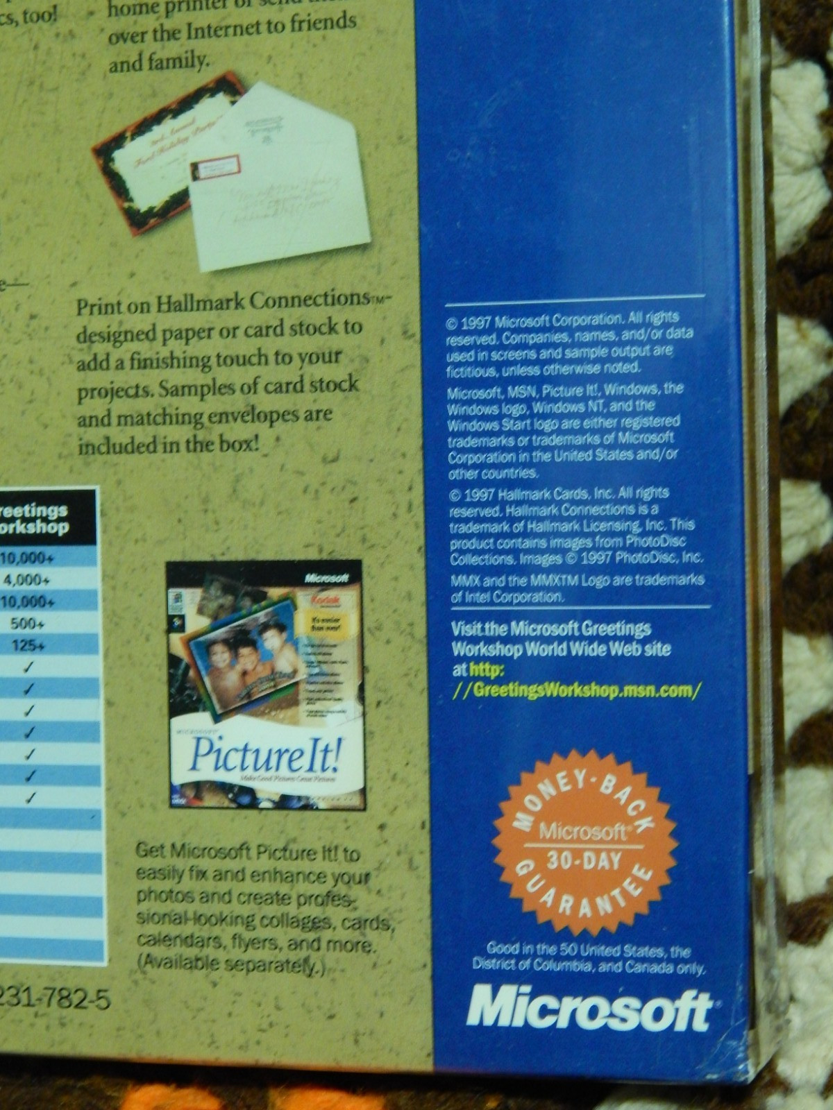 '90s Computer Software (LOT of 4) Microsoft Greetings Workshop + Color Clipart +
