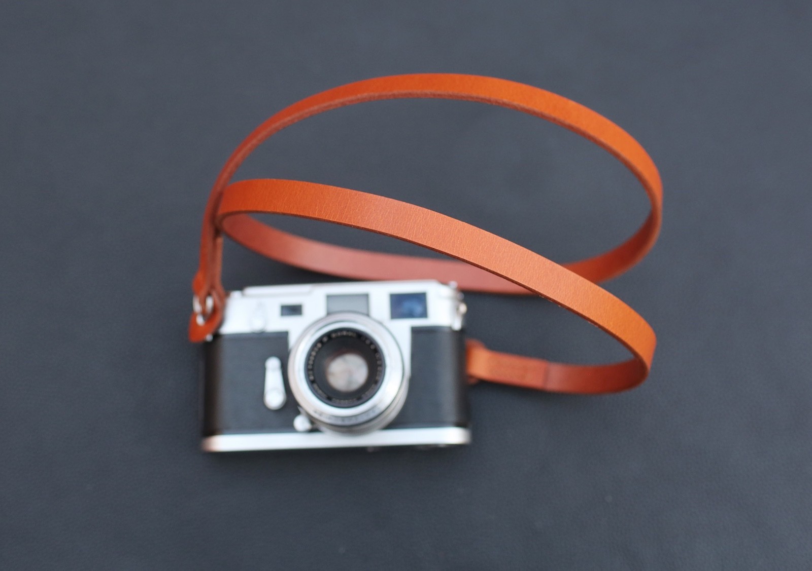 Handcrafted Tan Leather Camera Strap – 13mm Wide, 3.5mm Thick
