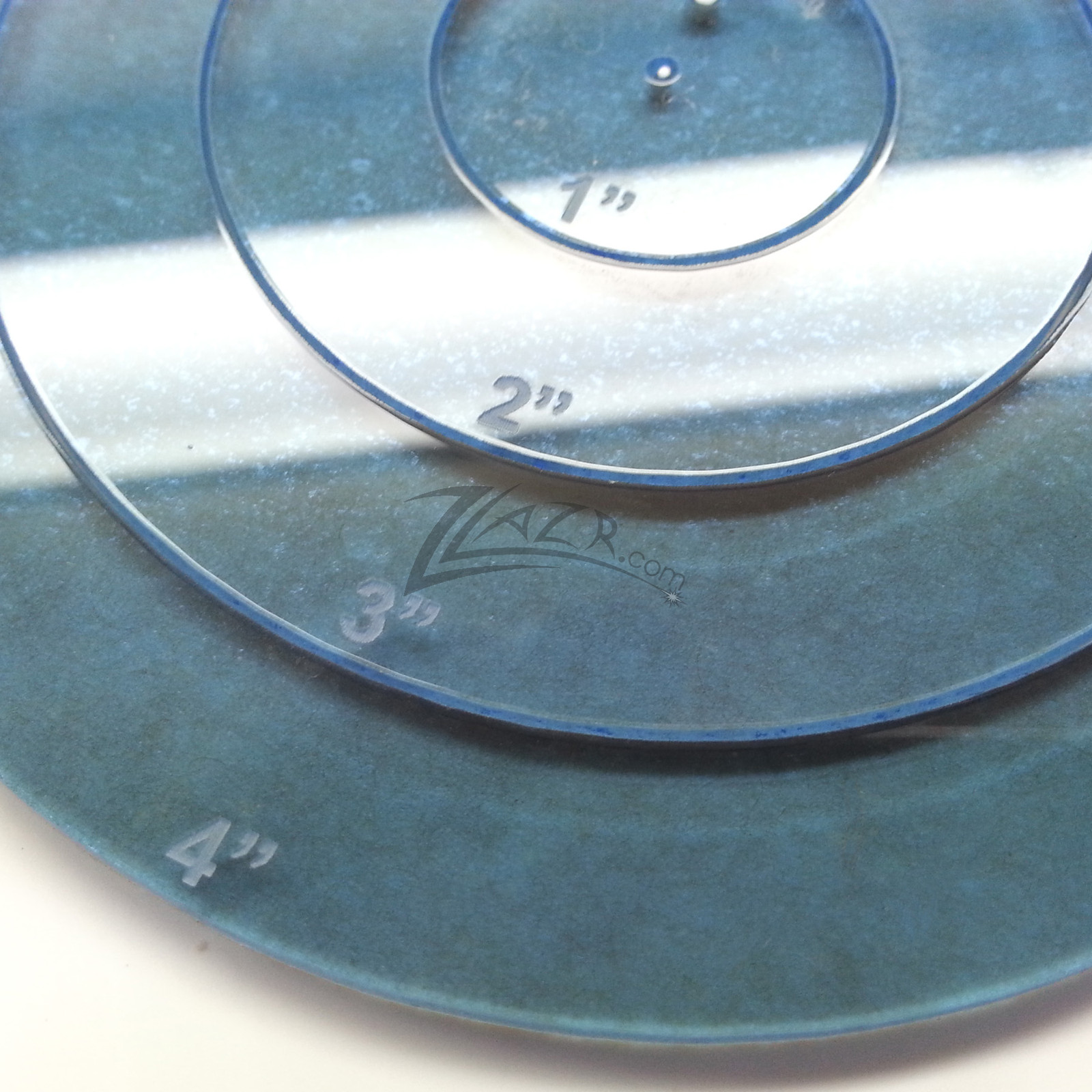 (1) Circle Template Acrylic Plastic Nested Stencil 1", 2", 3", 4" Color-USA