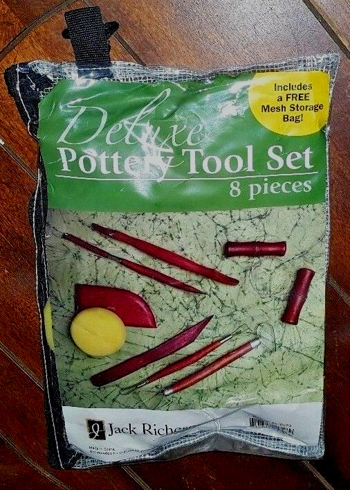 8pc Deluxe Pottery Tool Set w/Mesh Storage Bag! Item #210570