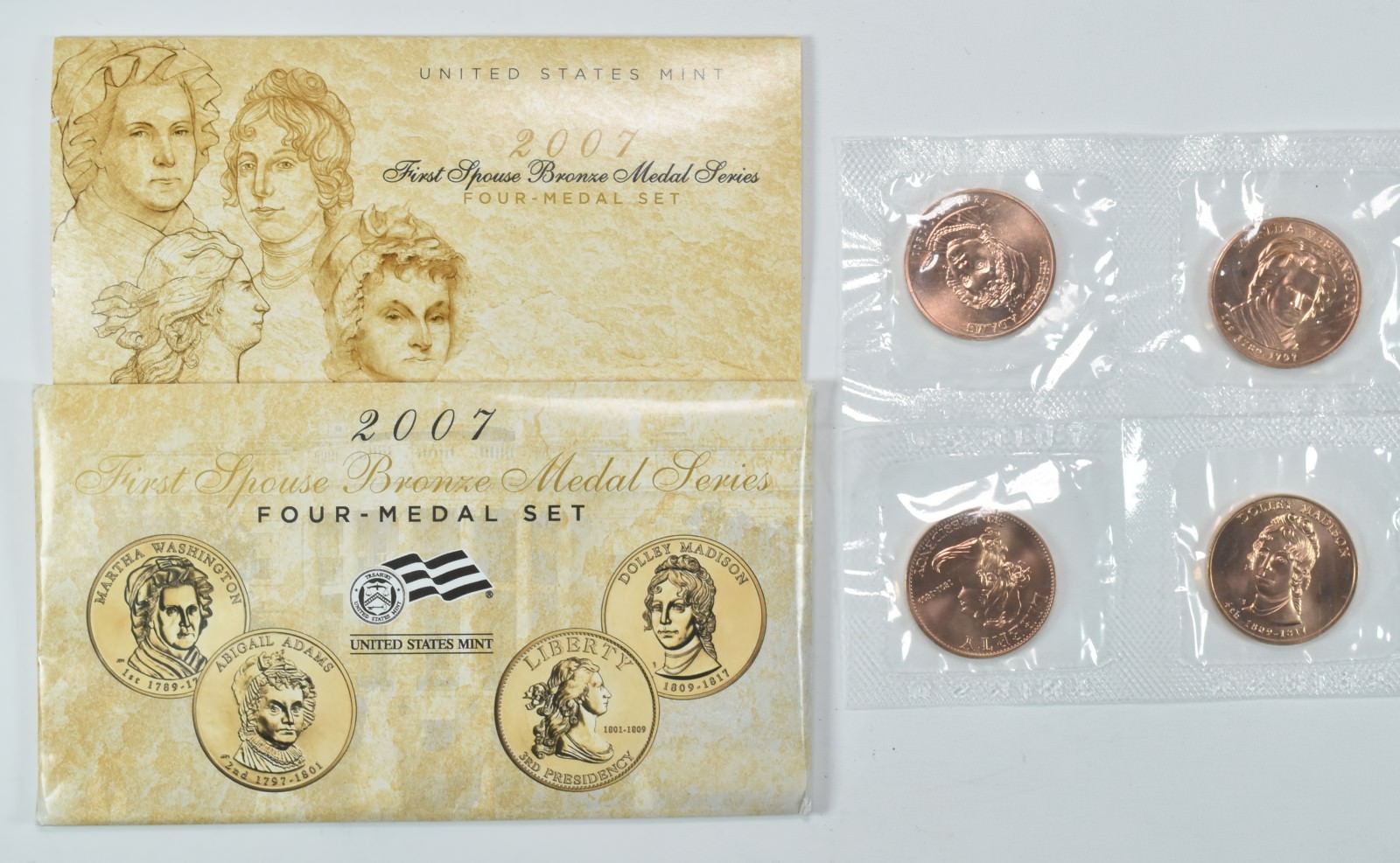 2007 First Spouse Bronze Medal Series Four Medal Set