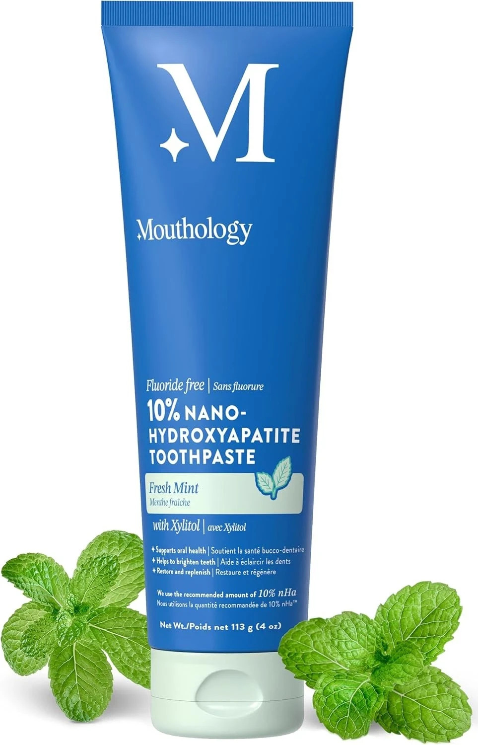 Mouthology 10% Nano Hydroxyapatite Toothpaste (Fluoride Free), Whitening*,