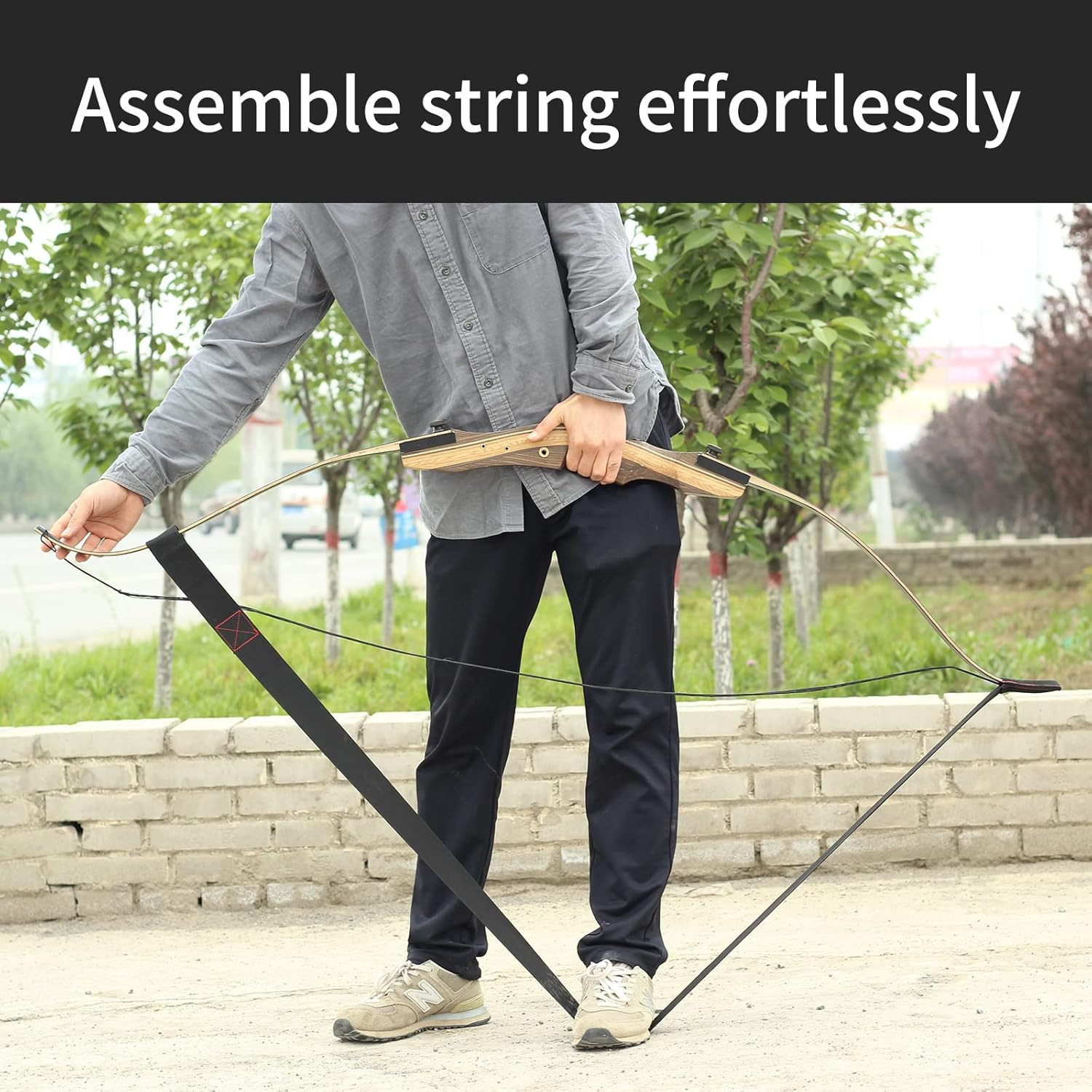 Recurve Bow Stringer Tool for Easy Installation of Archery Bow Strings