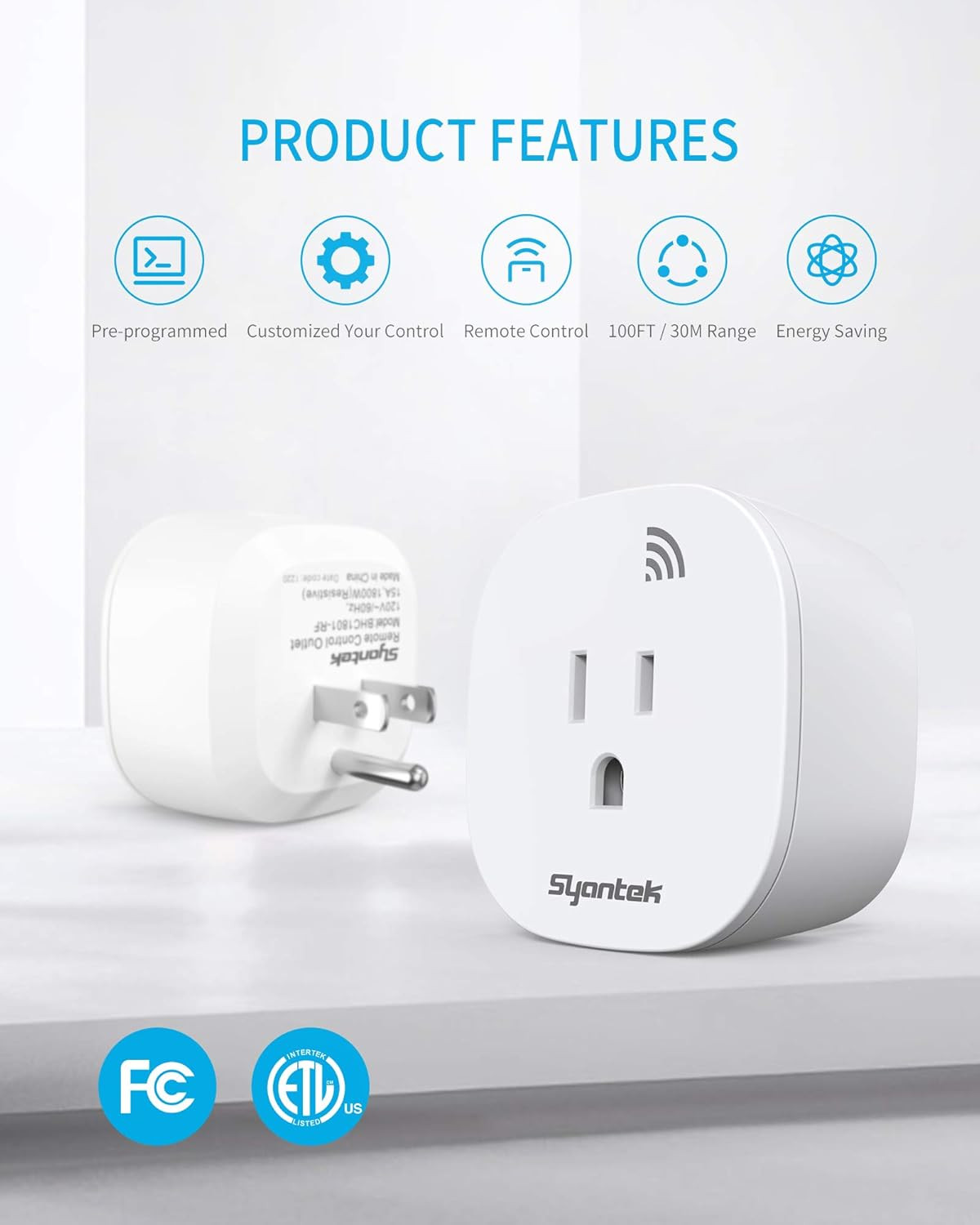 Remote Control Outlet Wireless Light Switch for Household Appliances, Expandable