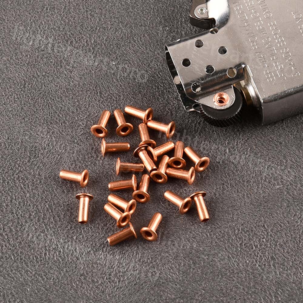 10pcs hollow copper wheel rivets for Vintage Zippo lighters Repair Parts