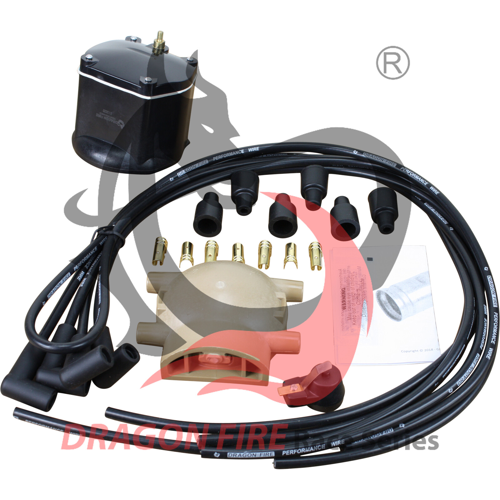Cap Rotor Plug Wires and Coil For Ford Front Mount Distributor Tractors 2N 8N 9N