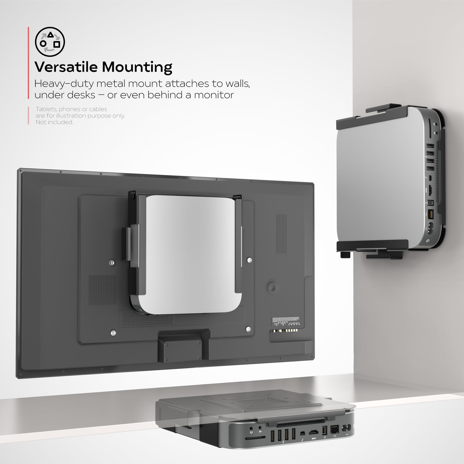 CTA Mac Mini Mount - CTA Secure Solid Steel VESA Mount for The Mac Mini - for...