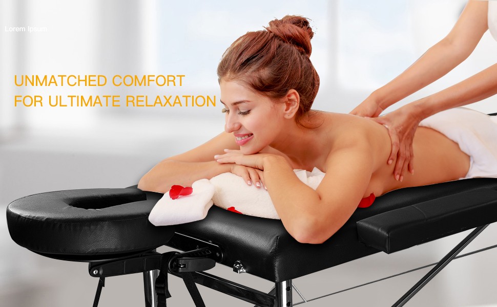 84" Professional Metal Massage Table Adjustable Height, Portable With Carry Case