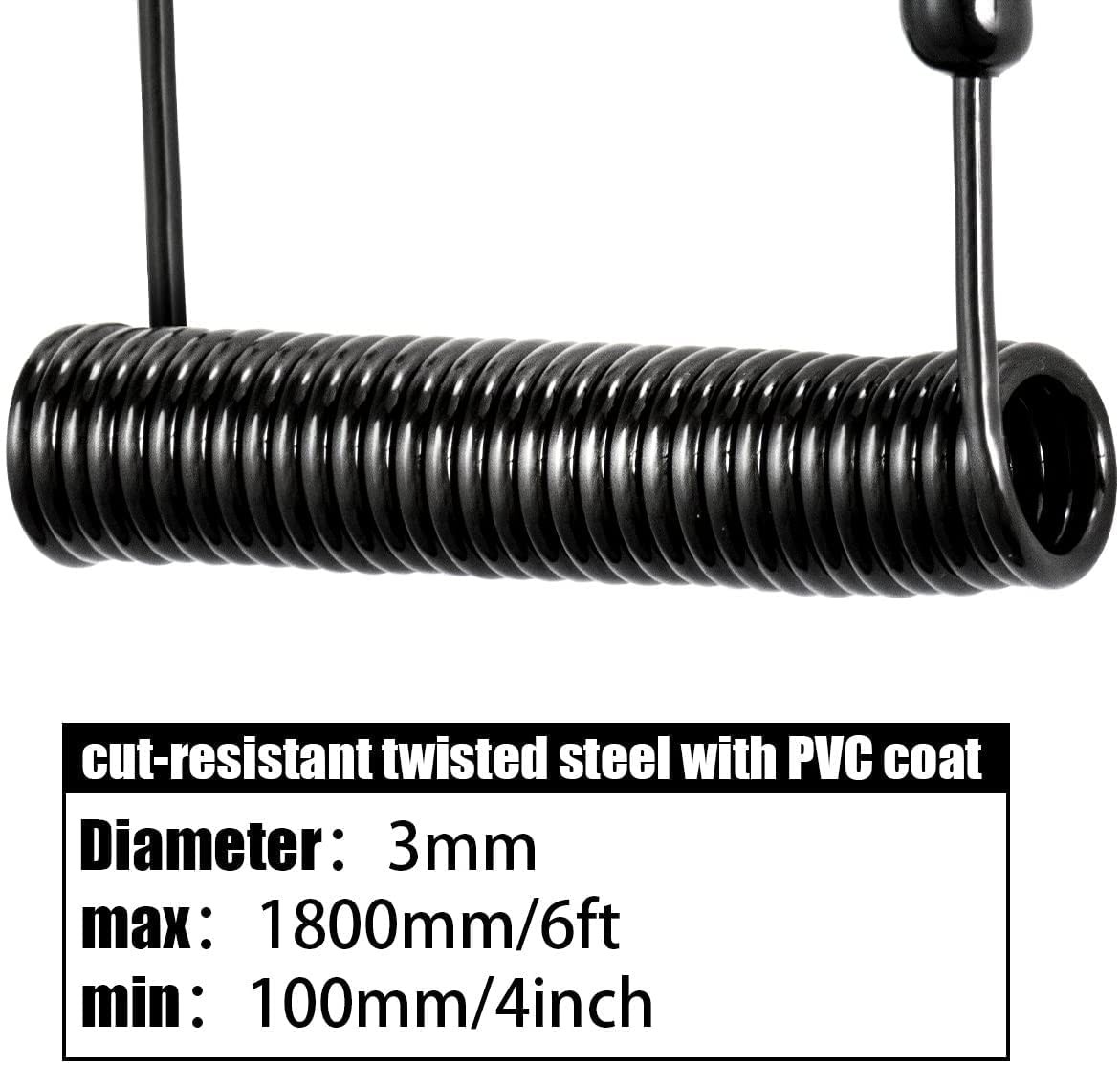 Laptop Cable Lock Retractable Hardware Cable Lock with Anchor Plate with Lapt...