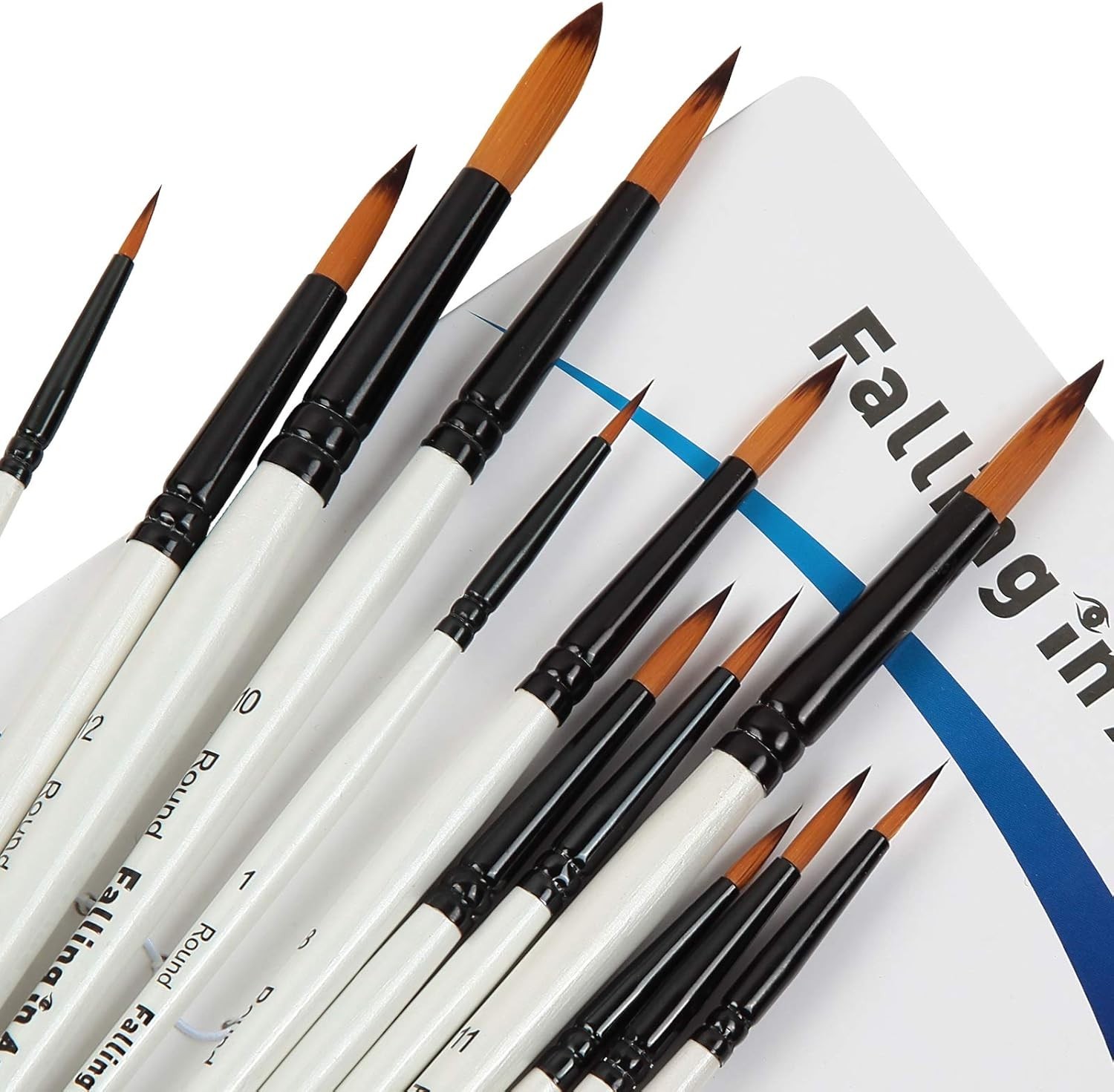 Superior Quality Round Nylon Paint Brushes - Perfect for Watercolor & More