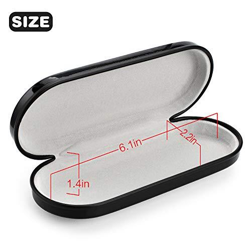 Hard Shell Eyeglasses Case Lightweight Portable Case 2 Pack (Green, Yellow)