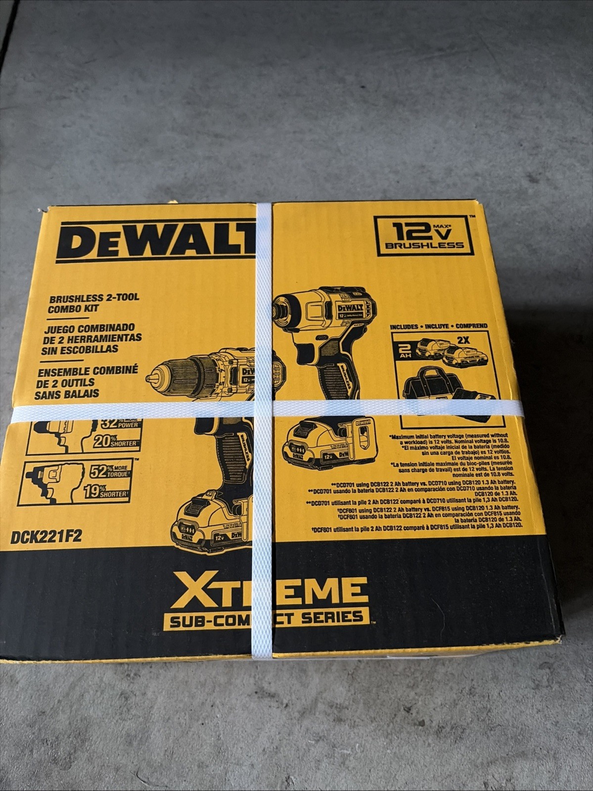 BRAND NEW!!! DEWALT  12V MAX BRUSHLESS CORDLESS COMBO KIT DCK221F2